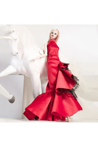 Takumi Set imbracaminte , Rochie catifea si pantofi, Georgina, Rosu, +3 ani