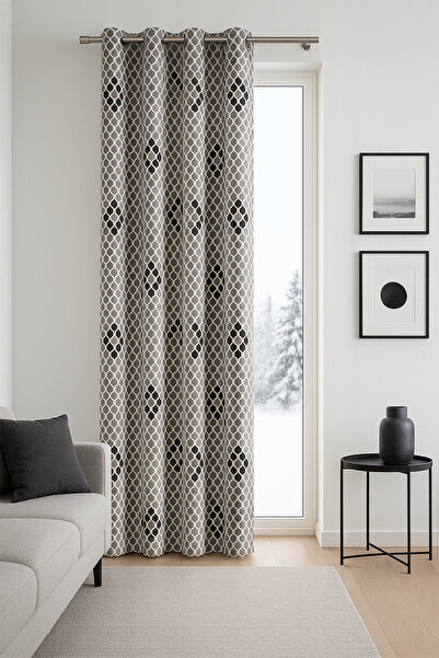 Premier Home Duck Ring Background Curtain Gray 140X260