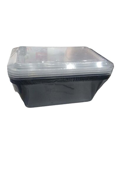 The comprehensive house حاويات طعام بلاستيكية، أسود، 2000 غرام
