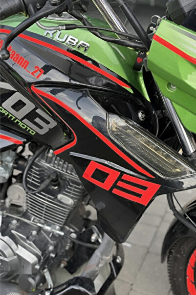 Banxtre KUBA TK-03 için Kırmızı 03 Sticker Etiket Sağ ve Sol için Set