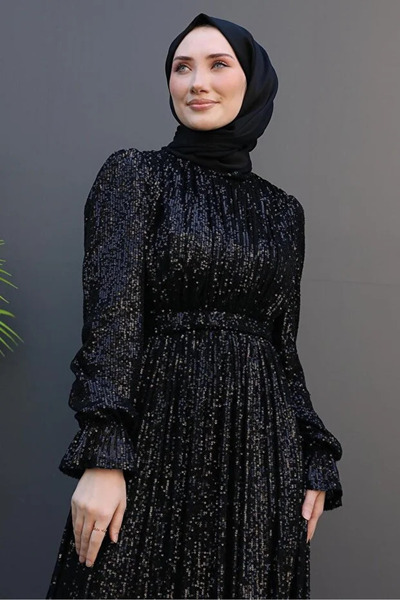 Elbee Fashion Woman Sequin Sequin Evening Dress