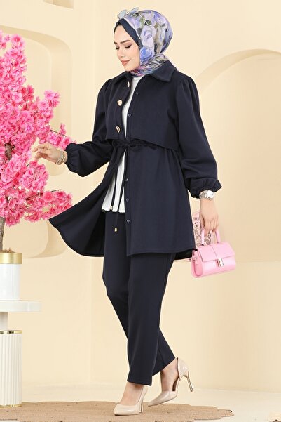 ModaMerve Gold Aksesuar Düğmeli Takım 3227HBS856-MS Laci