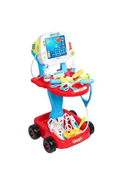 LITTLE ANGEL - Kids Toys Doctor Play Set with Medical Cart with sound
