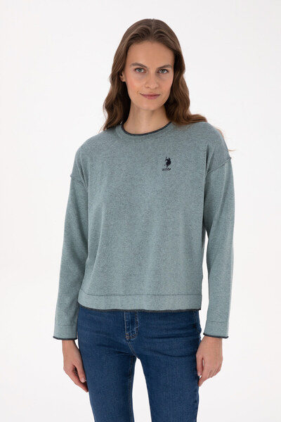 U.S. Polo Assn. Women's Mint Crew Neck Sweater 50314675-Vr090