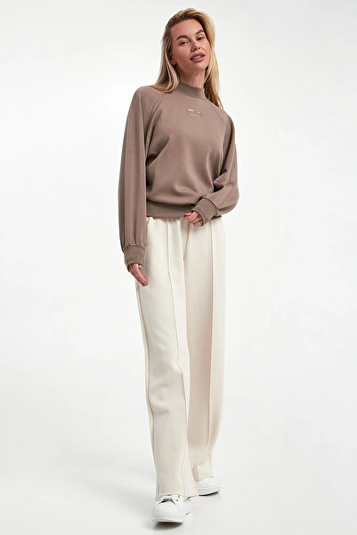 Armani Exchange Women's Regular Fit Crew Neck Long Sleeve Brown Sweatshirt Xw000804 Af16111-U6242