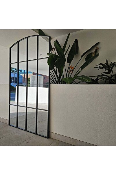 Muummirror 200x120 cm Büyük Pencereli Ayna - Özel Ahşap Üretim Dev Boy Aynası...