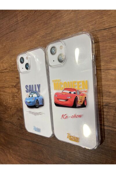 Newon iPhone 13/14 Sally Mc Queen Lightning Printed Couple Case (2 Cases)
