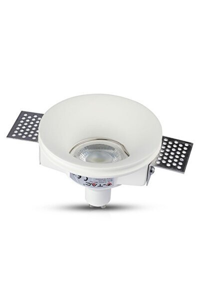 V-TAC Lampă de tavan albă cu spot LED Gu10 - Fabricată din gips-carton