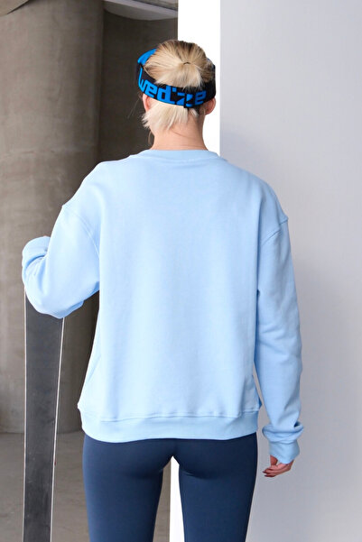 JUSTEVER Damen-Sweatshirt-Trainingsoberteil mit Rundhalsausschnitt und normaler Passform