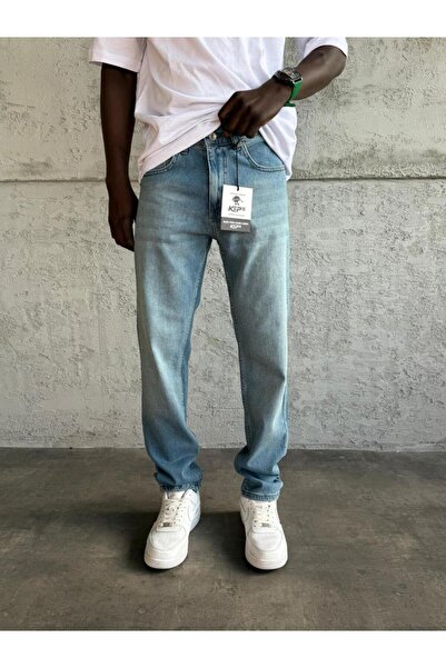 KağanKY Blugi Blue Washed material elastic Regular Fit