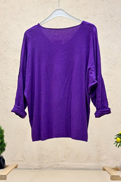 sahnemoda V-Neck Long Sleeve Imported Soft Blouse
