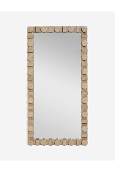 Muummirror 170x80 cm Doğal Ağaç Çerçeveli Dekoratif Boy Aynası - Açık