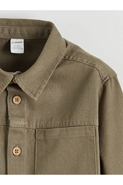 LC Waikiki Lcw Kids Basic Long Sleeve Boys Shirt and Pants 2-Piece