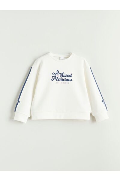 LC Waikiki Lcw Kids Crew Neck Printed Girls' Sweatshirt and Leggings