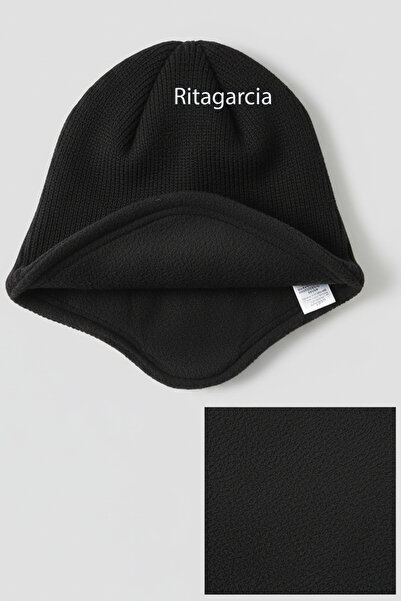 Ritagarcia Unisex Fleece-Lined Earflap Beanie - Windproof Thermal Winter Beanie