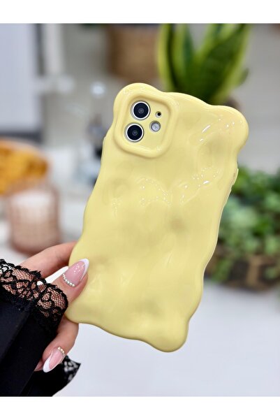 Go Aksesuar iPhone 11 Compatible 3D Bubble Design Pastel Color Flexible Silicone Case
