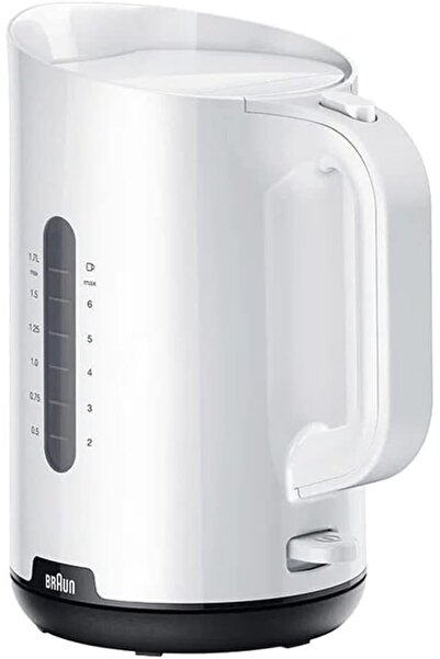 Braun Kettle, 2200W, 1.7L, Washable, Anti Scale Filter, WK1100, White