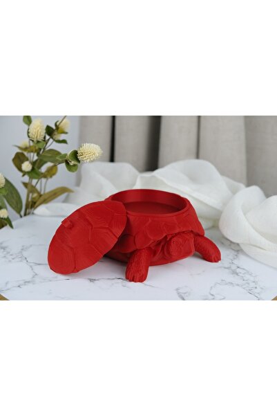 TriVox3D Turtle-Shaped Bowl with Lid Organizer (Diameter 18 cm)