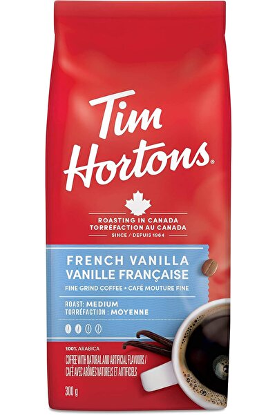 Tim Hortons فانيليا فرنسية، قهوة مطحونة ناعماً، تحميص متوسط، كيس 300 غرام