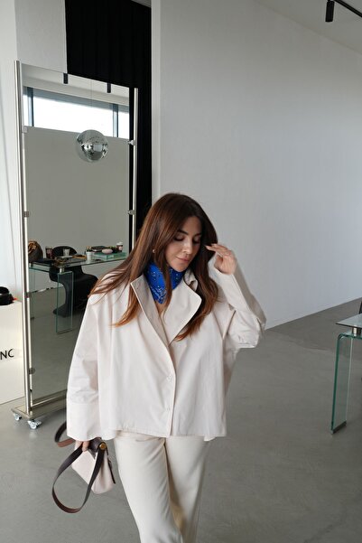 Özge Özgenç Oversized Shirt with Side Buttons