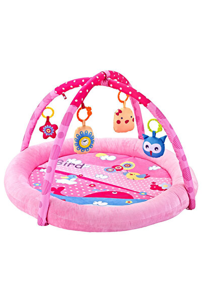 LITTLE ANGEL -سجادة لعب مريحة مستديرة للأطفال مع صالة ألعاب رياضية للأنشطة