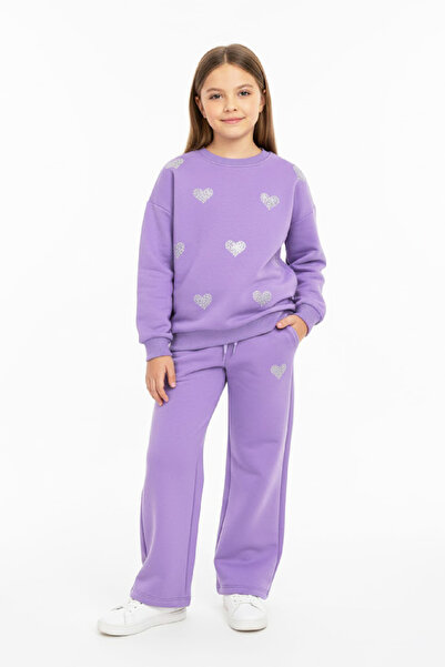 MODANINO Girl's Stone Heart Printed -2 Thread-Top-Under Set-5-12 Years Old 12437
