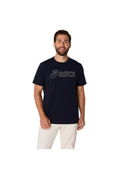 Asics Logo Erkek Mavi Koşu T-Shirt 2031E188-403