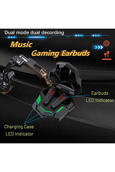 Zen Store Wireless BT V5.2 Low Bass Headset with Mic Charging Compartment Gaming Earbuds