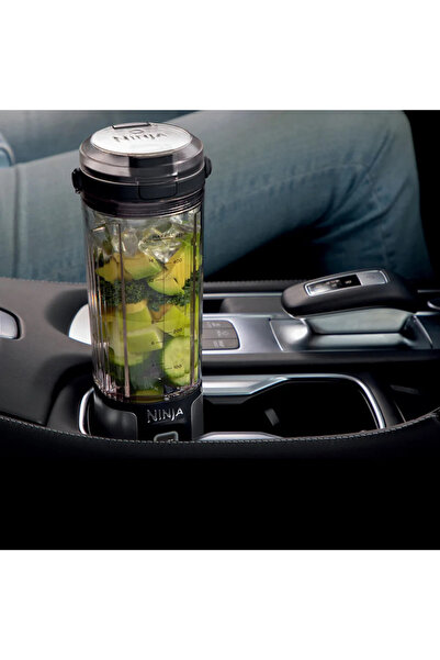 NINJA Blender portabil Blast BC151EUBK, 7.4W, 530ml, 6 lame din oțel, Ice Crush, 10 cicluri, USB-C, negru