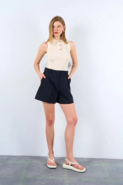 GENCULUS Buttoned Knitwear Undershirt White Apricot