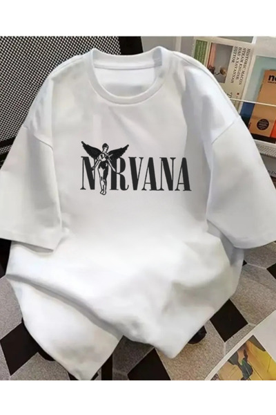 Touz Moda Nirvana Printed Unisex Oversized T-Shirt