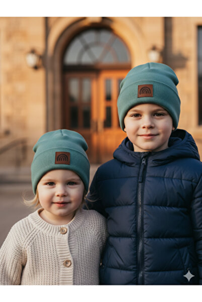 Neva Baby Boutique قبعة أطفال ورضع خضراء للجنسين، قبعة محبوكة مرنة من نوع ريب...