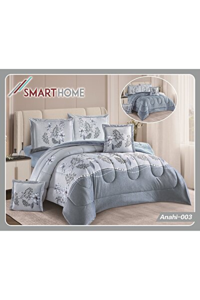 Moon Helena Winter Bedspread Set, 6 Pieces, Velvet on Faux Fur