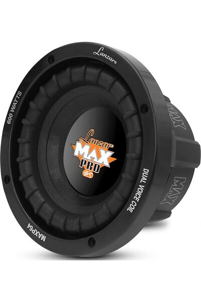 PYLE Lanzar 6.5” Car Subwoofer Speaker - Black Non-Pressed Paper Cone, Aluminum Voice Coil, 4 Ohm