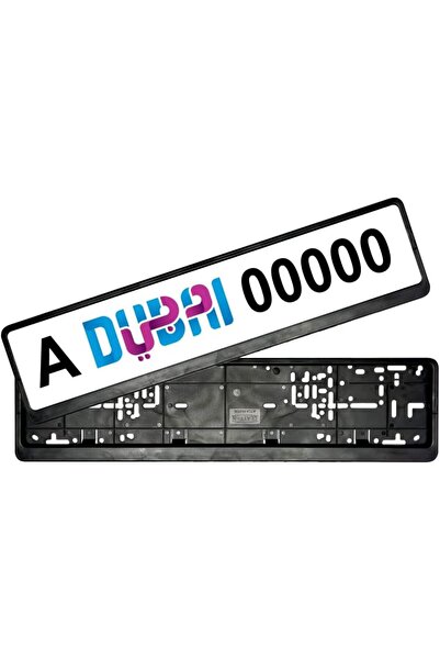 Generic حامل لوحة أرقام السيارة من رود باور - طويل - أسود