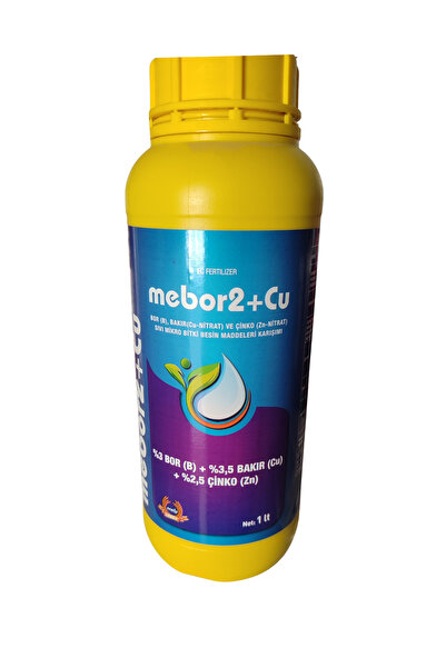 meb Mebor+2 Cu 1Litre Bor Bakır Çinko İçerikli Meyve ve Sebzeler İçin Yaprak Gübresi