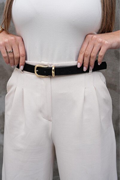 Desre Moda Gold Buckle Suede Belt Trouser Belt Shirt Belt Coat Belt Dress Belt