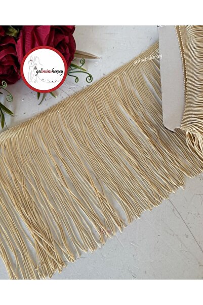 Gelincimherşey Bej Saçak Püskül Şerit 2 mt En:20 cm