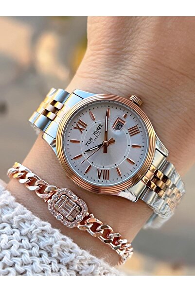 Tom Jones Steel Cord Blackening Color Does Not Throw Color 3 Atm Water Resistant Women's Wristwatch Btj.Yn10105.5