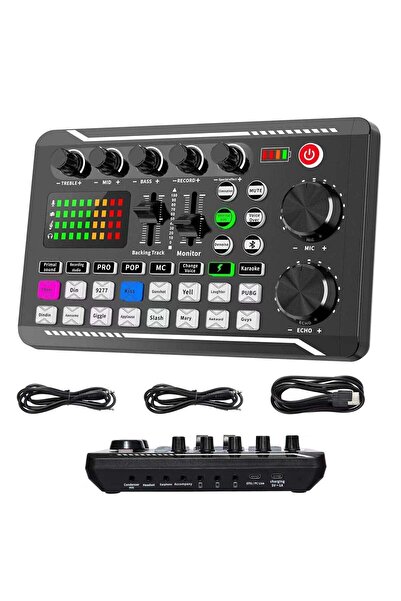 TheMohrim F998 Live Sound Card Audio Interface with DJ Mixer Effects & Voice Changer
