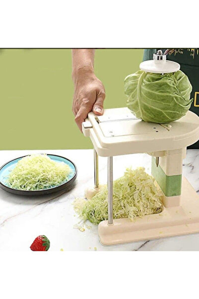 OEM Vegetable cutter, cabbage grater, household, manual shredding, PP+ Stainless Steel, White Green