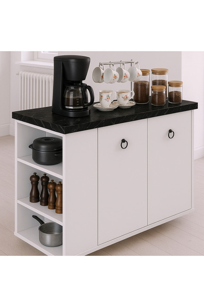 Y&A KIRAASYON Kahve Köşesi, Ardiye ve Mutfak Dolabı – Geniş Raflı Çok Amaçlı Tasarım kiler çok amaçlı dolap