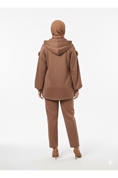 MOOR BUTİK Moor Sleeves Appliqued Modal Imported Suit