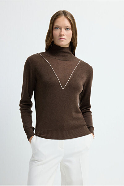 adL Simli Balıkçı Yün Karışımlı Triko Kazak