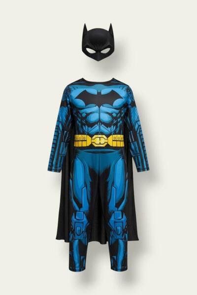 Batman Unisex Çocuk Süper Kahraman Kostümü - Yarasa Adam Kıyafeti