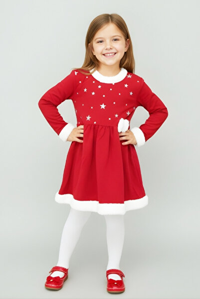 MODANINO Новогодишна рокля за момичета 2-слойна Shardone 12434