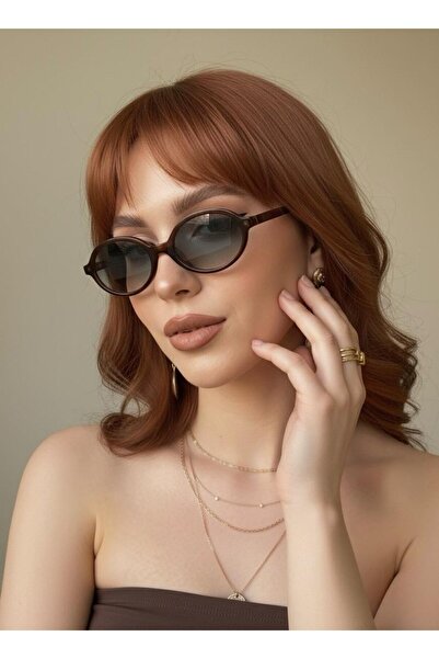 Goldmine نظارة شمسية ميلا للنساء باللون البني - الأخضر