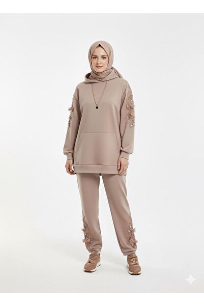 MOOR BUTİK Moor Arm and Leg Stone-Set Modal Imported Suit