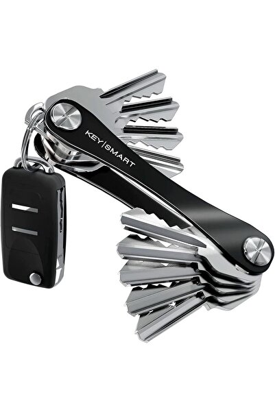 KEYSMART Compact Minimalist Key Holder and Organizer, 14 Keys, Black