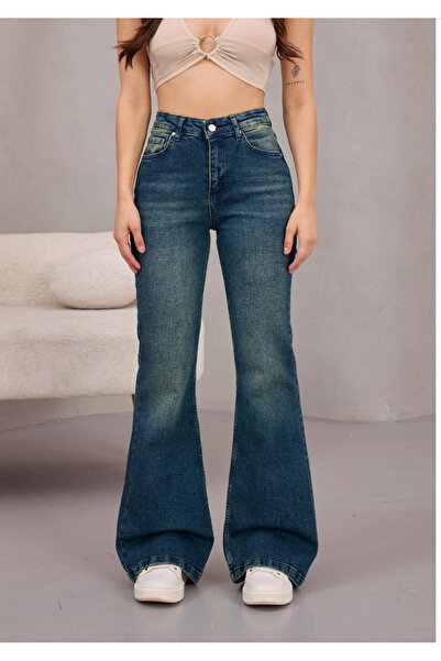 komera Spanish Green Tint Stretch Fabric Jean Pants